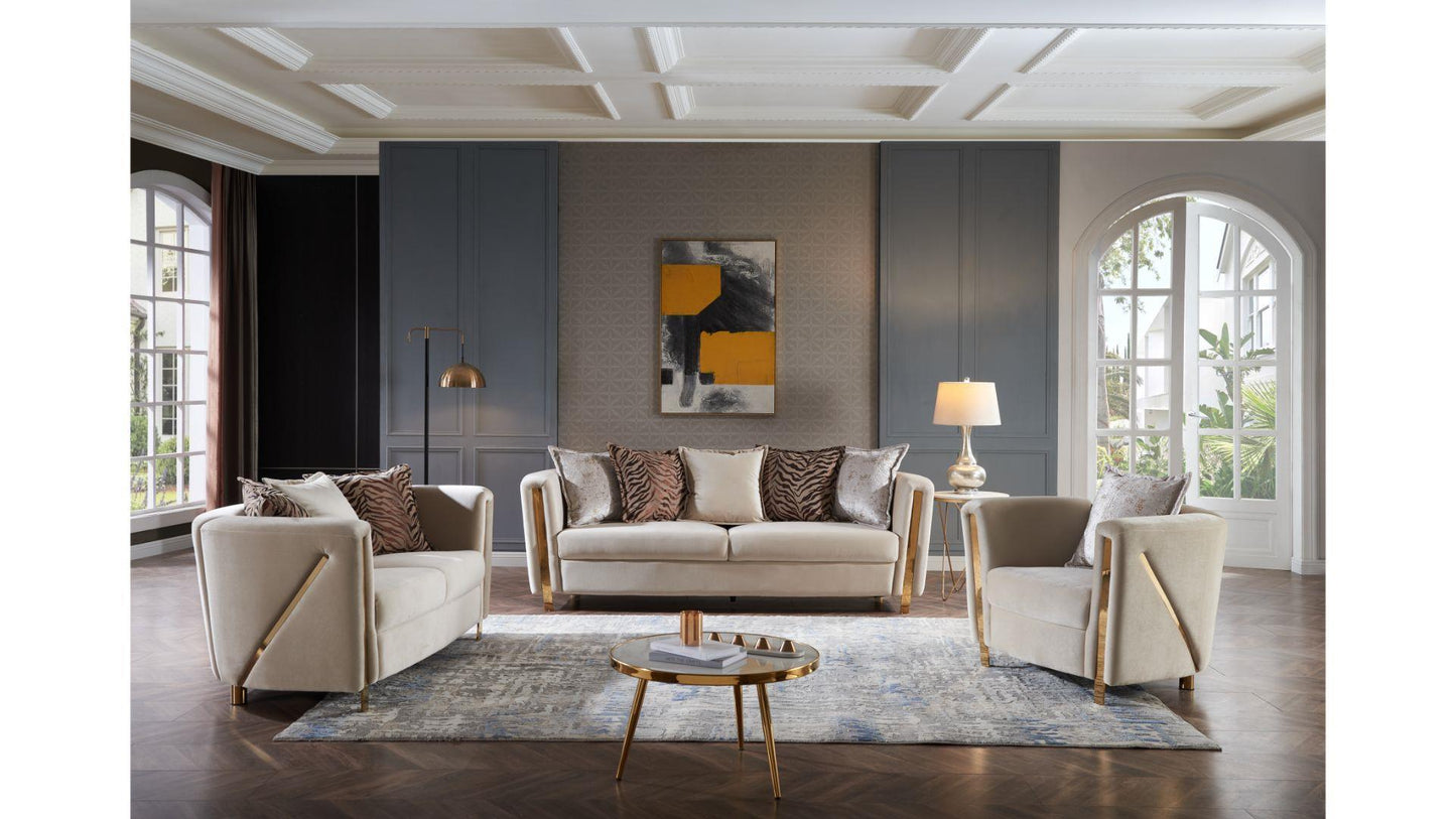 CHANELLE - Velvet Luxury Sofa Set