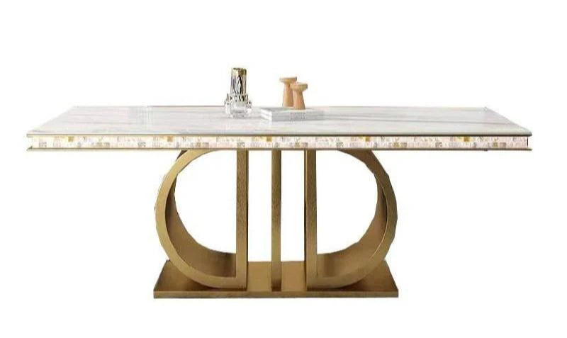 Real Marble Dining Table Set