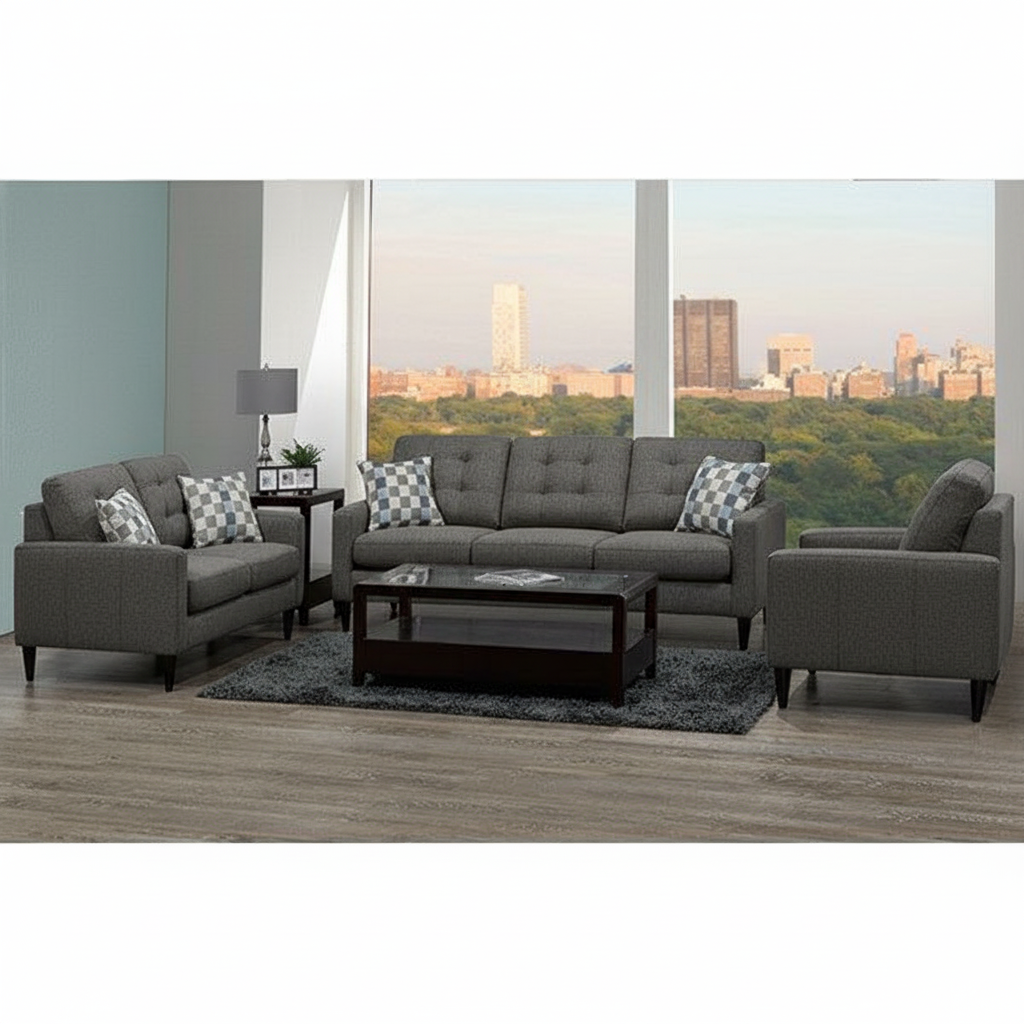 Rebel Gravel Custom Sofa - 4326