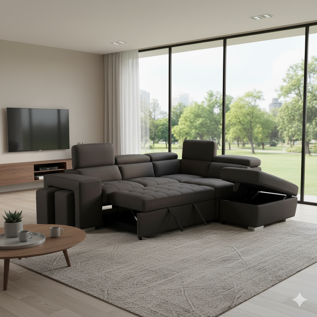 Positano Microfiber Sectional Sofa
