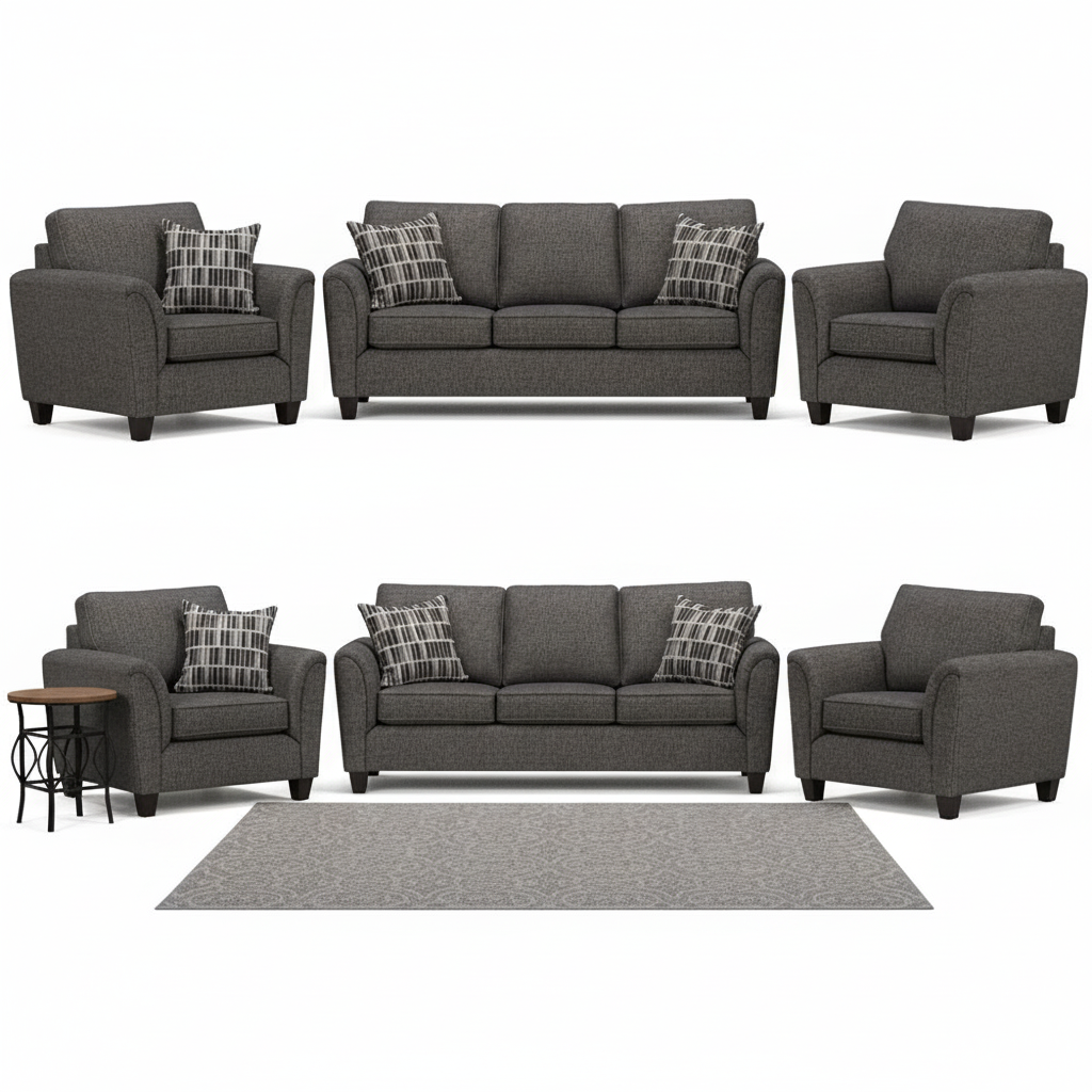 Concan Fabric Sofa Set - 4328