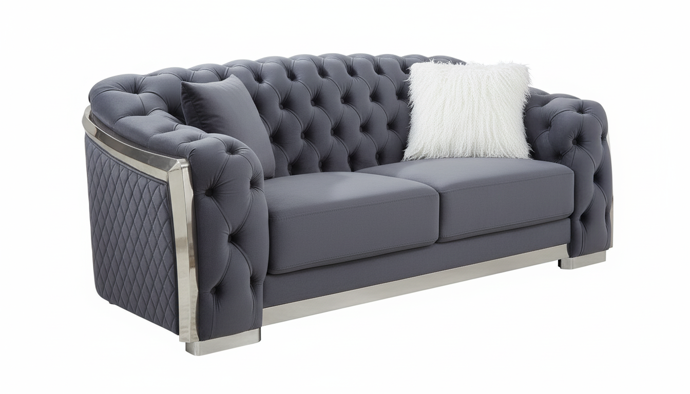 Franco Velvet Tufted Sofa Set - GL 6317
