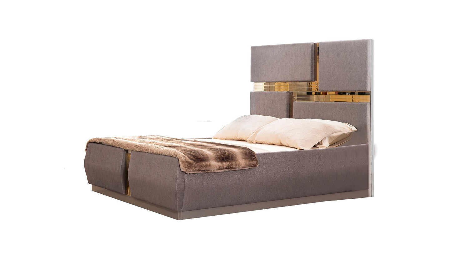 Lorenzo Grey & Gold - Bedroom Set