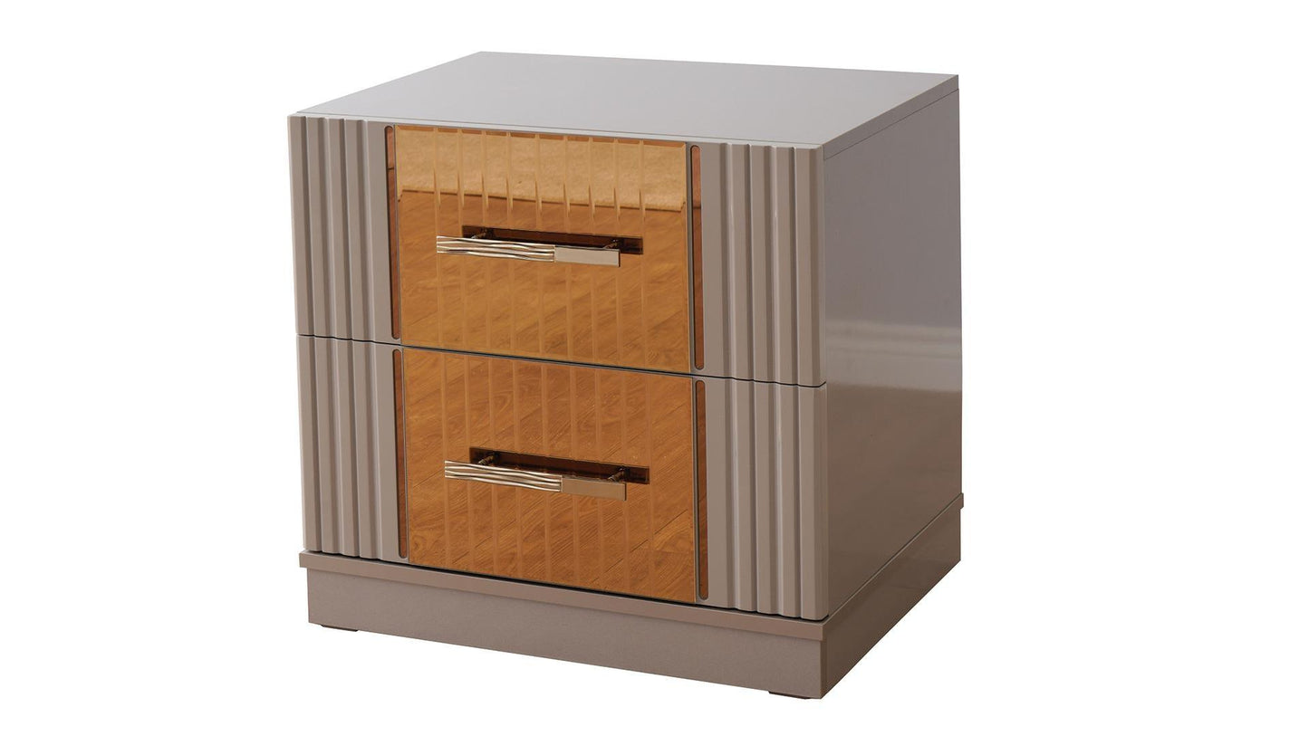 Lorenzo Grey & Gold - Bedroom Set