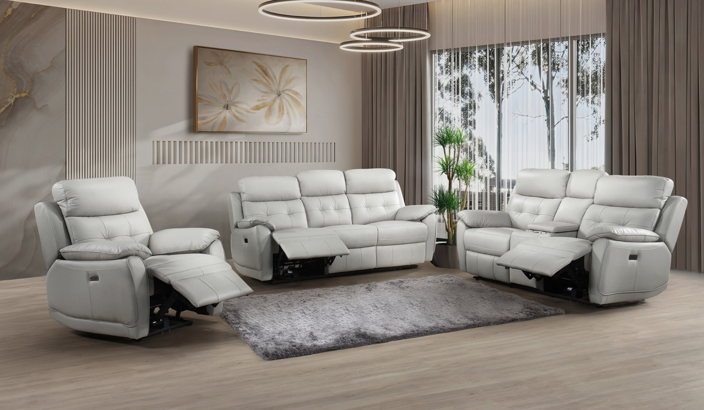 Oliver Power Recliner – Premium Leather Comfort, Modern Design