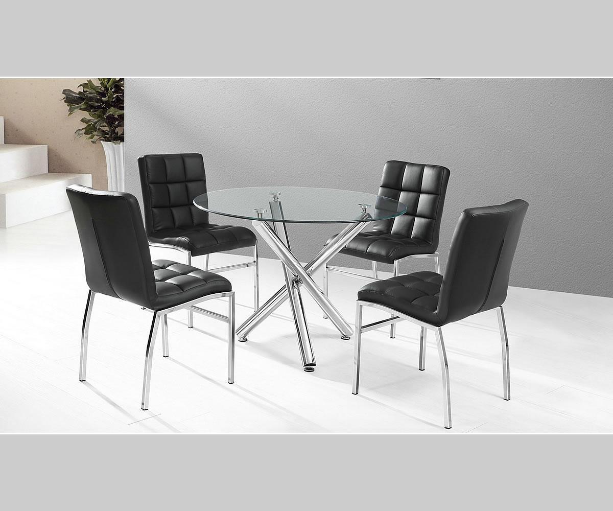 Weston Round Dining Set (Table + 4 Chairs)