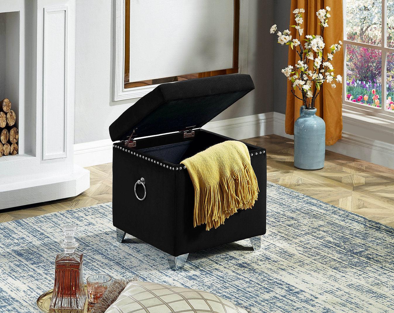 Stylish Velvet Storage Ottoman - IF-6295-6296-6297