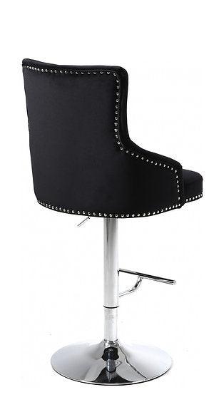 Grey Velvet Bar Stool - ST-6020-6021