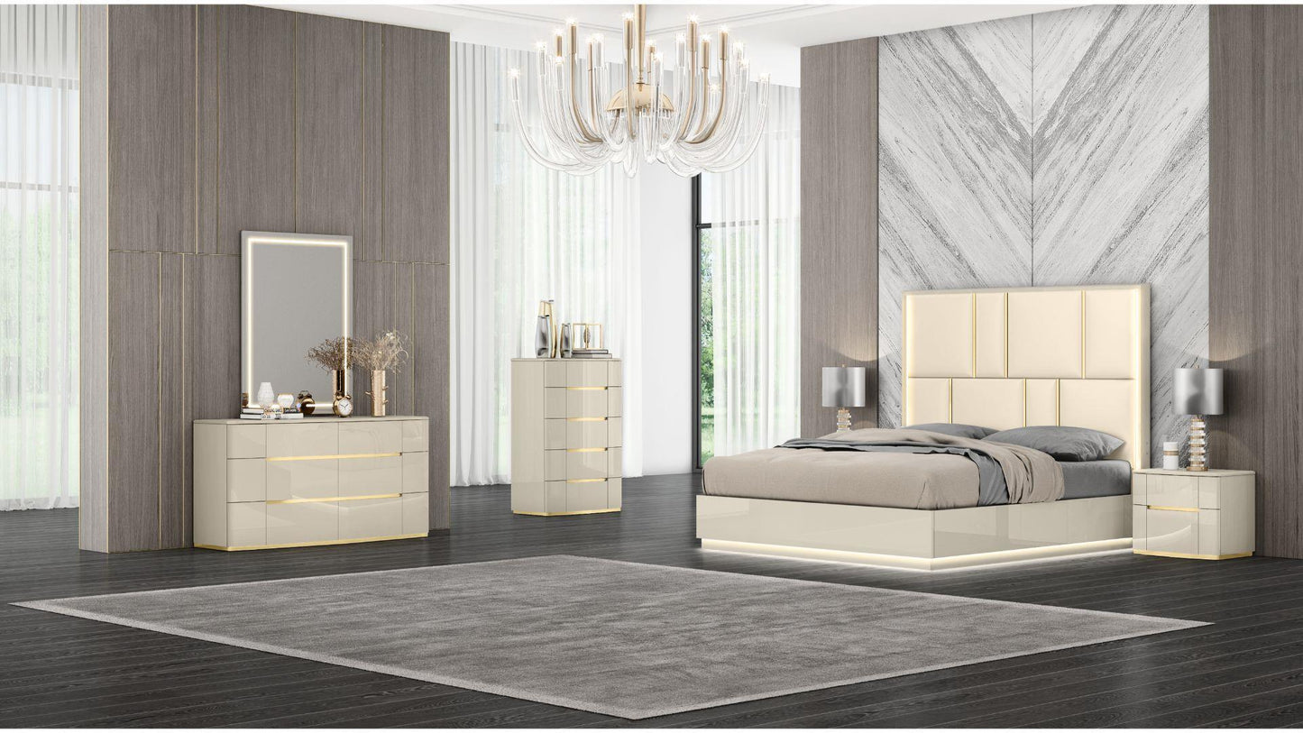 Sienna Beige Lacquer - Bed