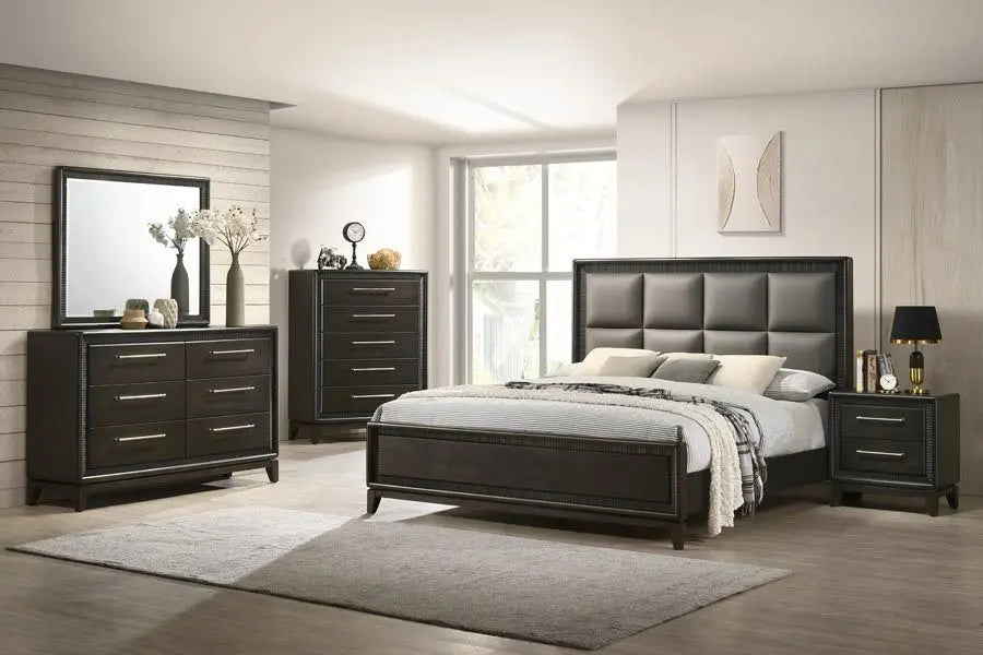 Lunara Brown Wooden Bedroom Set
