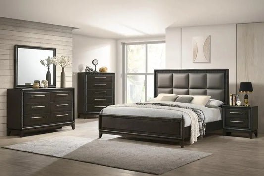 Lunara Brown Wooden Bedroom Set