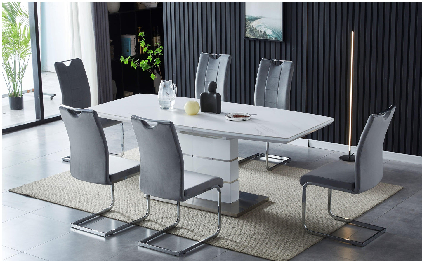 Owen - 7Pc Lacquer Dining Set