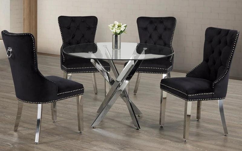 Modern Glass Dining Set - T1447