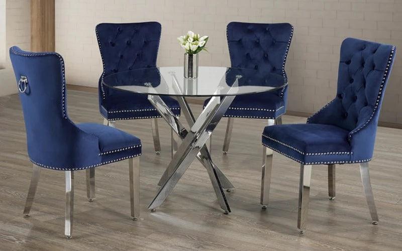 Modern Glass Dining Set - T1447