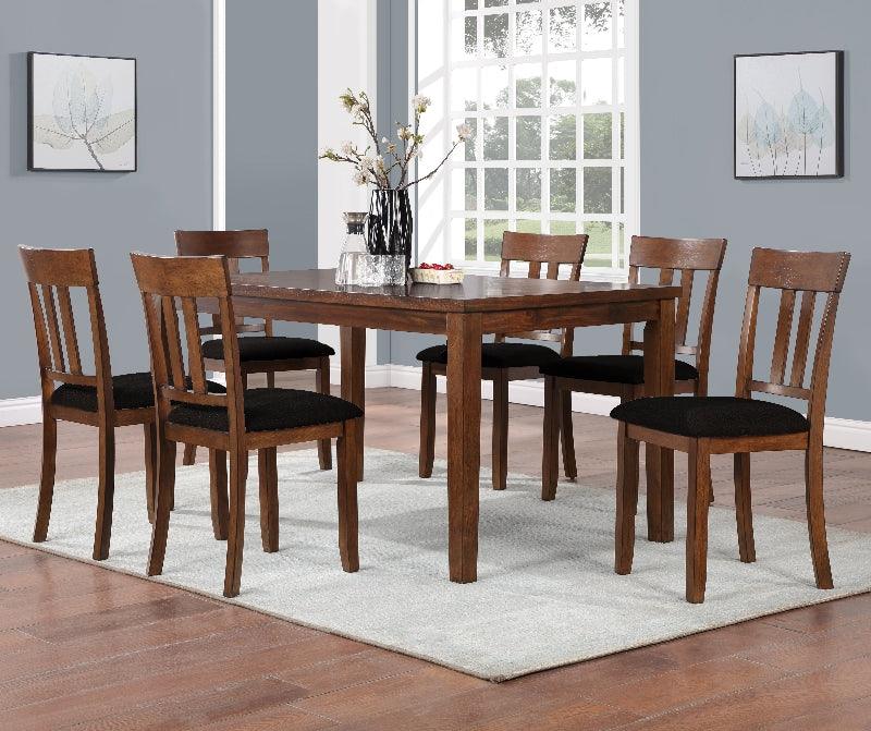 Walnut Wood - 7-Piece Dining Set